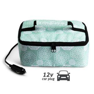 HotLogic Food Warming Lunch Bag 12V, Aqua Floral. NEW with tags!